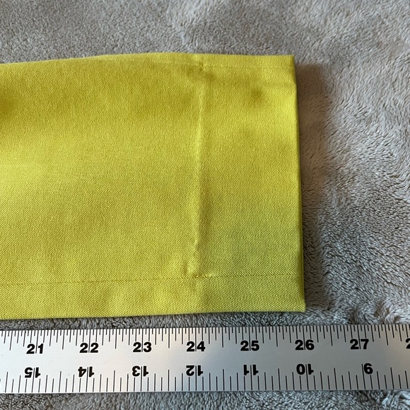 Banana Republic Sloan Crop Ankle Length Pants Slacks in Lively Chartreuse New 2 - Picture 13 of 15